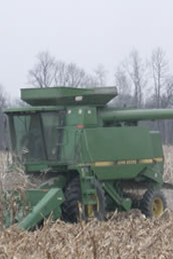 Farm equipment stands at the ready for the harvest!